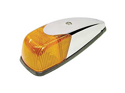 Led-äärivalo "pisara" keltainen kromattu - 12-24V - Keltaiset äärivalot - 1610-22042 - 1