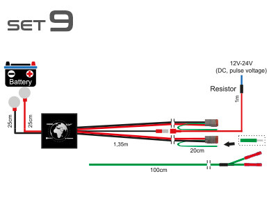 Relejohtosarja 2 parkilliselle lisävalolle 2 x DT-3 12V/24V 150W/300W - Johtosarjat 2:lle valolle - 1605-WK042 - 1