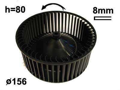 SIIPI 156 X 80MM -8MM AKS - Siivet puhaltimiin - 9000-1332 - 1