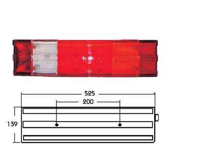 VARALASI, MB 525MM - 7- Kammiovalaisimet varaosat - 1608-4722 - 1