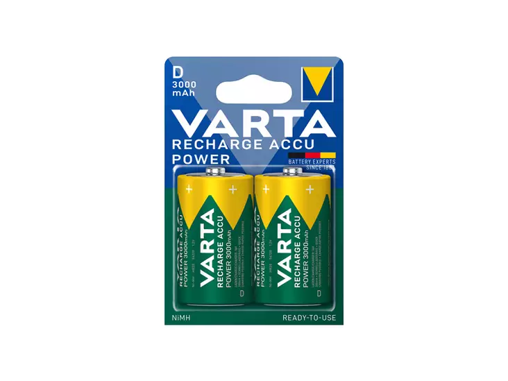 VARTA RECHARGEABLE D AKKUPARISTO 3000MAH 2KPL - D paristot - 1811-8740292 - 2