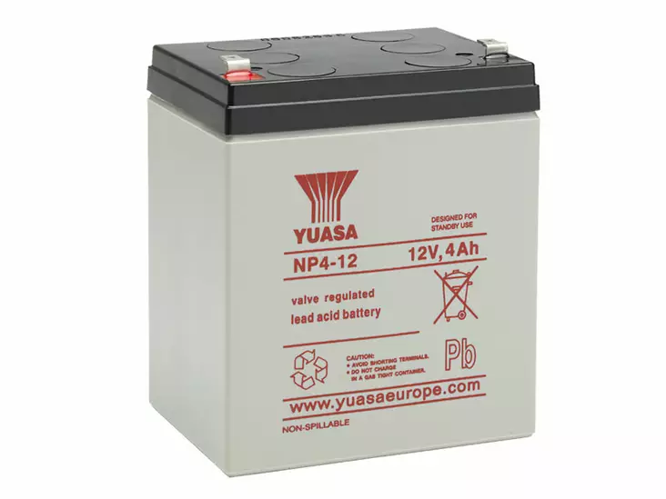 Yuasa NP4-12 VRLA AGM-akku 12V 4Ah - Suljetut ajovoima- ja teollisuusakut - 1805-NP4-12 - 1