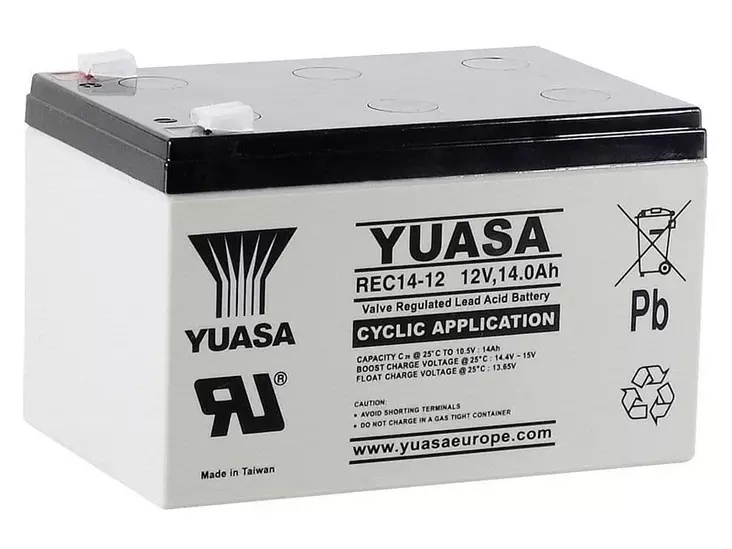 Yuasa REC14-12 VRLA AGM-akku 12V 14Ah - Suljetut ajovoima- ja teollisuusakut - 1805-REC14-12 - 1