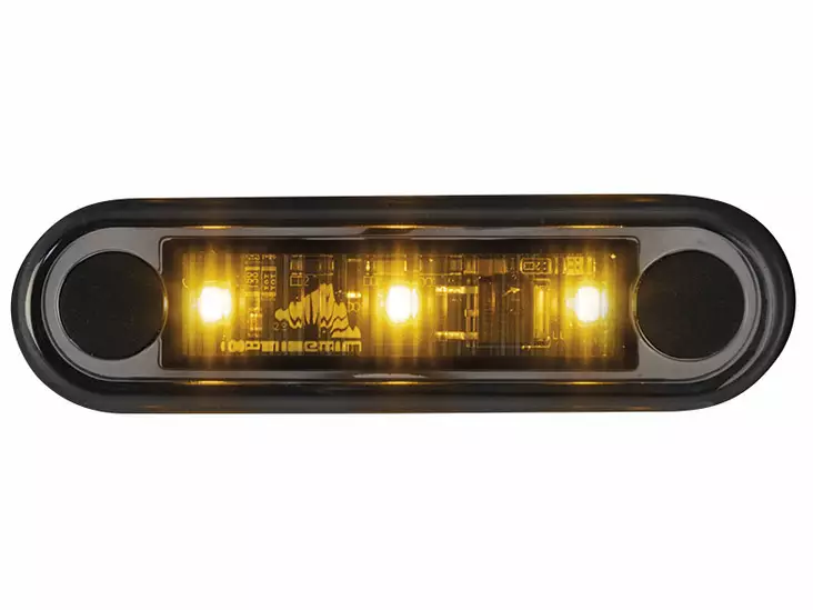 Optibeam Dark Phantom led-äärivalo upotettava 12-24V - Keltainen - Keltaiset äärivalot - 1608-3202 - 1