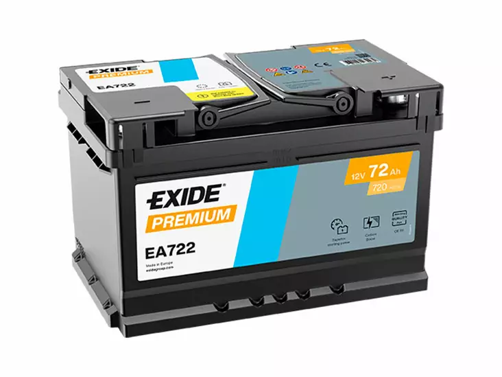 Exide EA722 Premium Carbon Boost käynnistysakku 12V 72Ah 720A -/+ - EXIDE käynnistysakut - 1815-EA722 - 1
