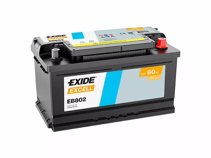 Exide EB802 Excell käynnistysakku 12V 80Ah 700A -/+ - EXIDE käynnistysakut - 1815-EB802 - 1