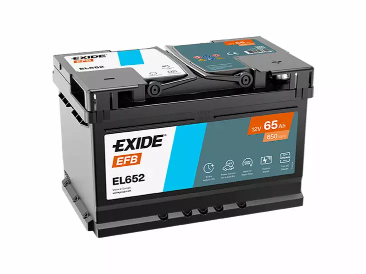 Exide EL652 EFB käynnistysakku 12V 65Ah 650A -/+ - EXIDE käynnistysakut - 1815-EL652 - 1