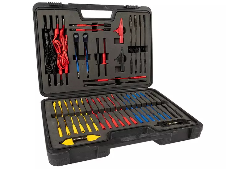 Liitin-/johtosarja yleismittareille 92-osainen - Korjaamotesterit ja mittausvälineet - 1726-40012 - 2