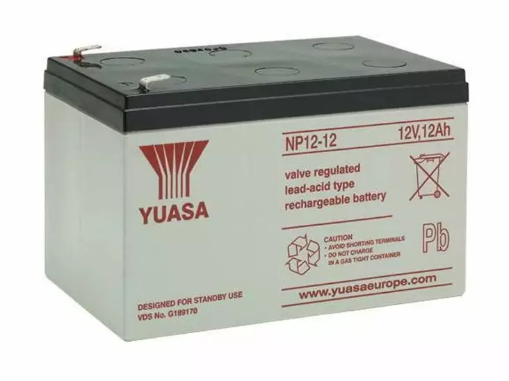 Yuasa NP12-12 VRLA AGM-akku 12V 12Ah - Suljetut ajovoima- ja teollisuusakut - 1805-NP-12-12 - 1