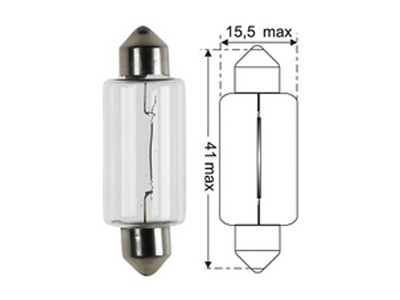 Jahn sukkulapolttimo 21W SV8.5-8 1kpl - Halogen sukkulapolttimot 12V - JAHN-12803 - 1
