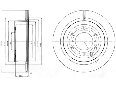 JARRULEVY DELPHI, 2 KPL / PKT, TAKA, MITSUBISHI - Jarrulevyt - BG4263 - 1