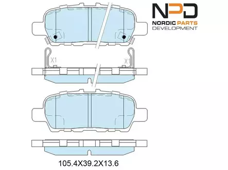 JARRUPALASARJA NPD TAKA, INFINITI, NISSAN, RENAULT, SUZUKI - Jarrupalasarjat - BP10-1043 - 1