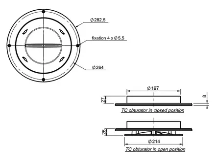 Siroco kattoventtiili Obturateur TC - Valkoinen - Kattotuuletus - 9000-19403 - 2