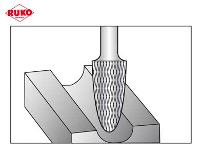 KOVAMETALLIVIILA RUKO 12.0MM F KARTIO - Pyörivät kovametalliviilat - RU-116033 - 2
