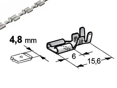 LIITIN NAARAS 4,8X0,8 1,5-2,5MM2 - Liittimet suojaamattomat - 1101713 - 1