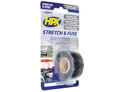 VULKANOITUVA TEIPPI STRETCH & FUSE MUSTA HPX 25MMX3M - Teipit - 1710-SZ2503 - 1