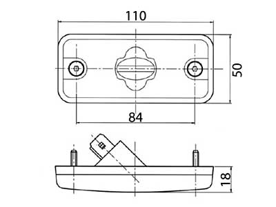 VIGNAL ÄÄRIVALO KELTAINEN 110X50MM - IVECO, RENAULT - Keltaiset äärivalot - 1608-5033 - 2