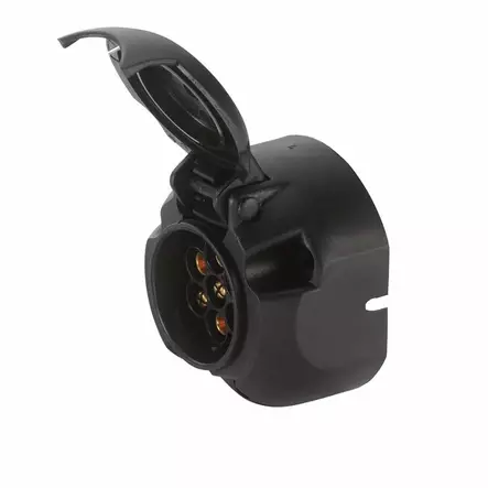 Erich Jaeger 7-nap pistorasia sumuvalokytkimellä - muovi / ruuviliittimet / viistetty - 7-napaiset - 1553-4273 - 2