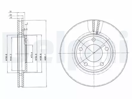 JARRULEVY DELPHI, 2 KPL / PKT, ETU, CHRYSLER GRAND VOYAGER - Jarrulevyt - BG3383 - 2