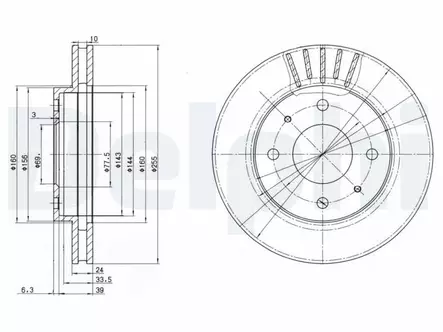 JARRULEVY DELPHI, 2 KPL / PKT, ETU, HYUNDAI # - Jarrulevyt - BG2763 - 2