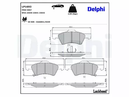 JARRUPALASARJA DELPHI ETU, CHRYSLER, DODGE, JEEP - Jarrupalasarjat - LP1693 - 2
