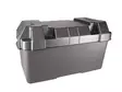 Musta akkukotelo 455x240x260mm - Iso / Muovinen / Kannella / Hihnalla - Akkulaatikot ja telineet - 1806-50003 - 1