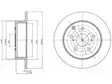 JARRULEVY DELPHI, 2 KPL / PKT, TAKA, TOYOTA AVENSIS 2.2D-4D - Jarrulevyt - BG4303 - 1