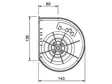 Siroco TS500 radiaalipuhallin - 12V / 180W / 3-nopeutta / 1-akseli - Puhallinmoottorit ja vastukset ym - 9000-19313 - 4