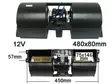 PUHALLIN 12V TÄYD. 480X80 - Puhallinmoottorit ja vastukset ym - 9000-1403 - 1