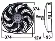 Yleismallin vapaatuuletin 12V puhaltava Ø374mm - Vapaatuulettimet, yleismallit - 9000-1443 - 1