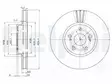 JARRULEVY DELPHI, 2 KPL / PKT, ETU, TOYOTA CELICA - Jarrulevyt - BG3823 - 2