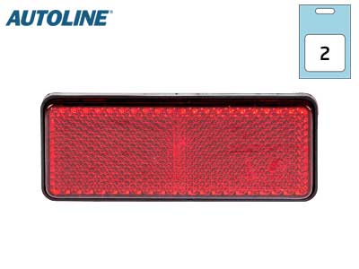 AUTOLINE HEIJASTINPARI PUN. 96X38MM LIIMALLA - Ajoneuvoheijastimet ja kilvet - 1606-16103 - 1