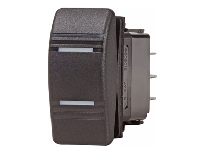 Blue Sea keinukytkin 8283 - ON-OFF-ON 12-24V musta 2x led-merkkivalolla - Blue Sea Katkaisijat - 1790-8283 - 1