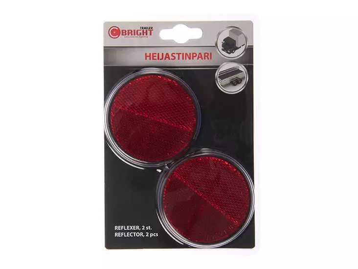 C-BRIGHT HEIJASTINPARI PYÖREÄ PUN. 70MM - Ajoneuvoheijastimet ja kilvet - 1-92423 - 1