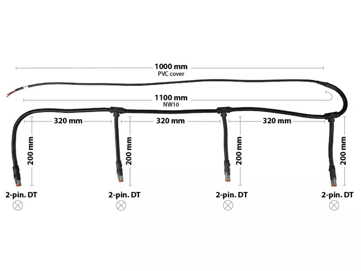 DEUTSCH 2-PIN DT JOHTOSARJA 4:LLE VALOLLE - Liitinrasiat ja -rimat - 1605-N8K503 - 1