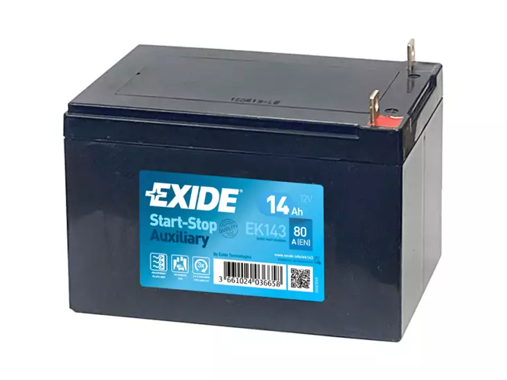 Exide EK143 AGM-lisäakku 12v 14Ah P150xL100xK100 +/- - Auxiliary  AGM-Lisäakut - 1815-EK143 - 1