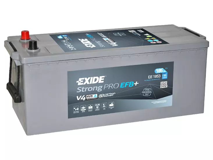 Exide EE1853 StrongPRO EFB+ käynnistysakku 12V 185Ah 1100A +/- - EXIDE hyötyajoneuvojen akut - 1815-EE1853 - 1