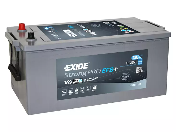 Exide EE2353 StrongPRO EFB+ käynnistysakku 12V 235Ah 1200A +/- - EXIDE hyötyajoneuvojen akut - 1815-EE2353 - 1