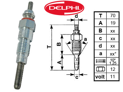 HEHKU DELPHI ARDIC LÄMMITTIMIIN - Hehkutulpat - HDS243 - 1