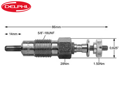 HEHKU DELPHI PERKINS 4.108 - Hehkutulpat - HDS293 - 1