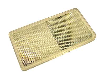 HEIJASTIN KIRKAS SUORAKAIDE 55X105MM TARRAKIINNITYS - Ajoneuvoheijastimet ja kilvet - 1608-4103 - 1