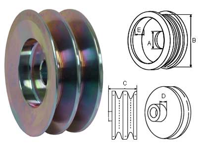 HIHNAPYÖRÄ 17/88MM 2X13 - Hihnapyörät 13mm - 2919-137433 - 1