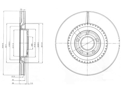JARRULEVY DELPHI, 1 KPL / PKT, ETU, AUDI A4, RS4, S4 - Jarrulevyt - BG9003 - 1