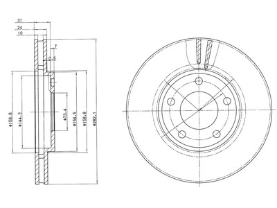 JARRULEVY DELPHI, 2 KPL / PKT, ETU, CHRYSLER GRAND VOYAGER - Jarrulevyt - BG3383 - 1