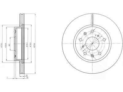 JARRULEVY DELPHI, 2 KPL / PKT, ETU, FIAT SEDICI / SUZUKI SX4 - Jarrulevyt - BG4093 - 1