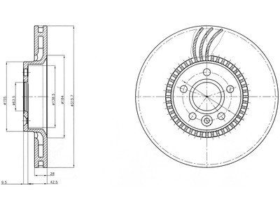 JARRULEVY DELPHI, 2 KPL / PKT, ETU, FORD S-MAX / - Jarrulevyt - BG4123 - 1