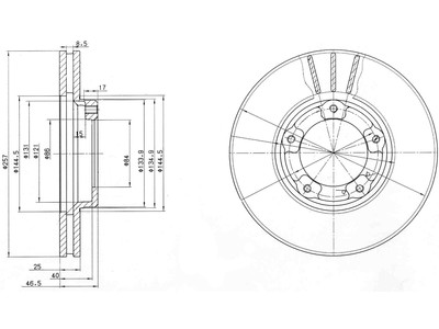 JARRULEVY DELPHI, 2 KPL / PKT, ETU, TOYOTA - Jarrulevyt - BG2423 - 1