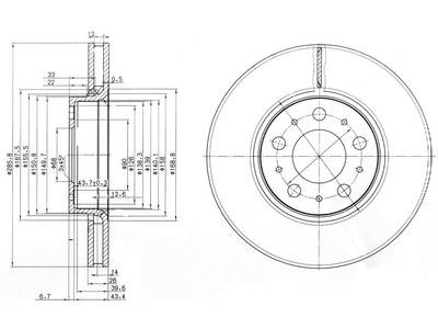JARRULEVY DELPHI, 2 KPL / PKT, ETU, VOLVO - Jarrulevyt - BG3513 - 1