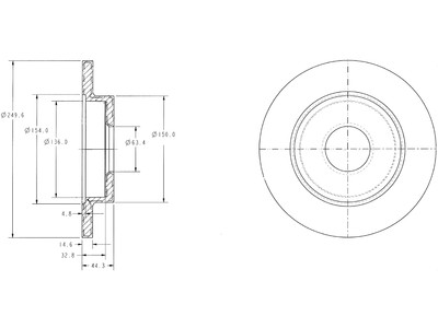 JARRULEVY DELPHI, 2 KPL / PKT, TAKA, AUDI A4 - Jarrulevyt - BG3673 - 1