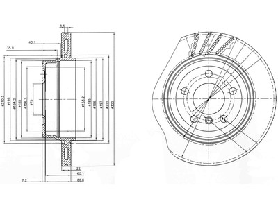 JARRULEVY DELPHI, 2 KPL / PKT, TAKA, BMW X3 - Jarrulevyt - BG3943 - 1